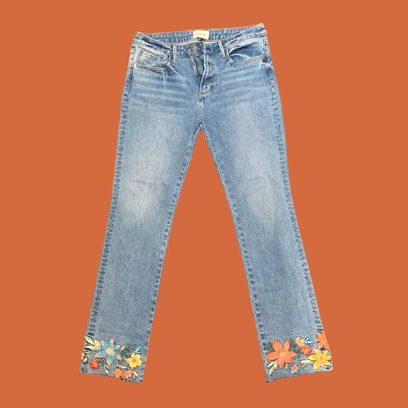DRIFTWOOD Denim - Embroidered Flower Jeans